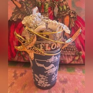 Ocean/Beach Blues Themed Mystery Bundle In Vintage Florida Souvenir Glass